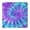 Purple Blue Tie-1, variant on Colorful Rainbow Tie Dye Spiral Pattern Square Fitted Tablecloth with Elastic Edge,Square Table Cover,Washable Elastic Table Cover for Home Kitchen Party Decor 34"x34"