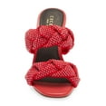 thumbnail image 4 of Cecelia New York Vixon Red Womens Sandals Beads Mule Braided Vamp Straps Slides (Red Caviar, 5.5), 4 of 4
