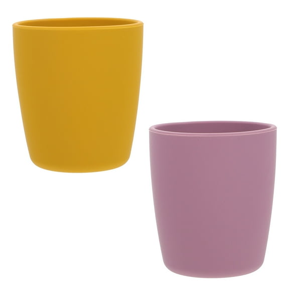 WASHWEPE 2Pcs Toddler Cups Silicone Learning Cup for Baby Mealtime Training