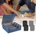 thumbnail image 1 of Estuche para cartas de baraja, soporte de protección para 1800 tarjetas con cierre magnético, almacenamiento de cartas de juego Tarjetero azul gris, 1 of 8