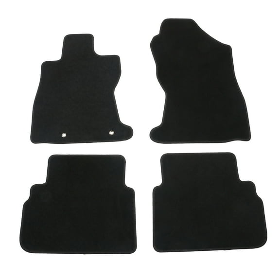 Ikon Motorsports Floor Mats Compatible with 2022-2025 Subaru WRX Black Nylon Car Floor Mats Carpet Front Rear Row 4PCS Set
