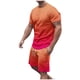 thumbnail image 1 of Mens Pantalones Casuales Cuello Redondo Impresión de Manga Corta Blusa Y Pantalones Cortos Traje, Pantalones de Traje para Hombres, 1 of 5