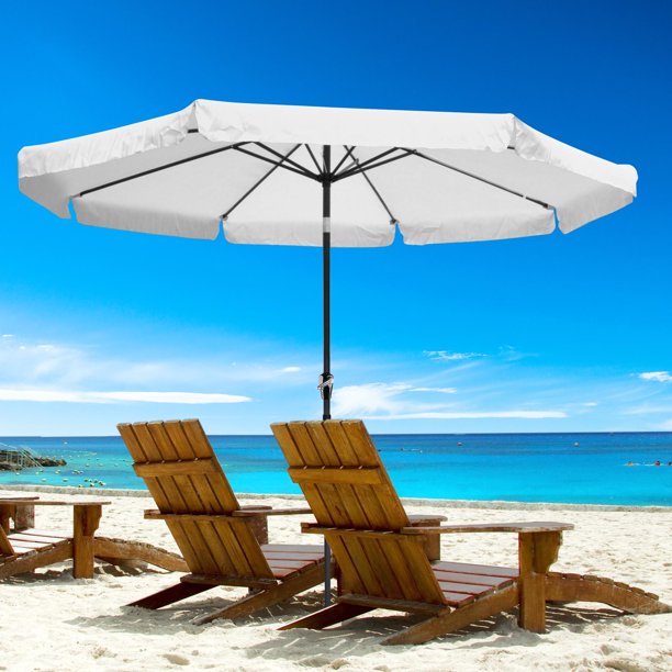 10ft Aluminum Outdoor Patio Umbrella Special Valance UV 30+ with