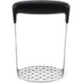 thumbnail image 1 of Stainless Steel Smooth Potato Masher, Black/Silver, 1 of 5