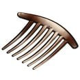 thumbnail image 6 of Unique Bargains 2Pcs French Twist 7 Teeth Comb Teeth Hair Combs Clip Comb 4.1" Resin Brown, 6 of 7