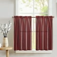 thumbnail image 3 of Cotton Half Inch Wide Stripes Print Café Tier Curtains Window Treatment Kitchen Home Décor, 3 of 4