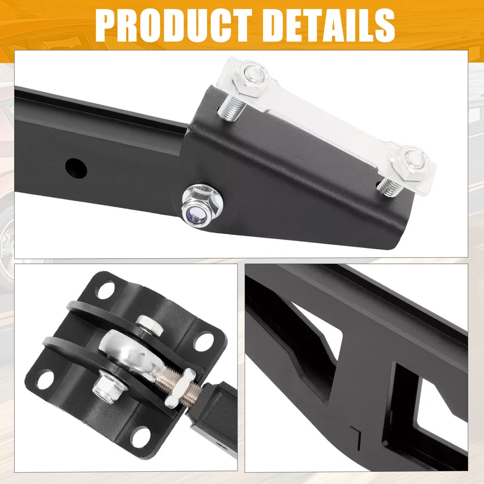 Kojem 0-7.5" Lift Rear Traction Bar Kit for 2007-2018 Chevy Silverado GMC Sierra 1500 4WD Steel Black Powder Coated