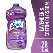 Lysol All Purpose Cleaner, 2X Concentrated Multi-Surface Disinfectant Floor Cleaner for Mopping Solution, for Bathroom & Kitchen, Lavender & Cotton Blossom, 28 fl oz