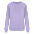 thumbnail image 4 of ShiShine Crewneck Sweatshirt for Women Long Sleeve Pullover Tops Drop Shoulder Sweatshirts, 4 of 5