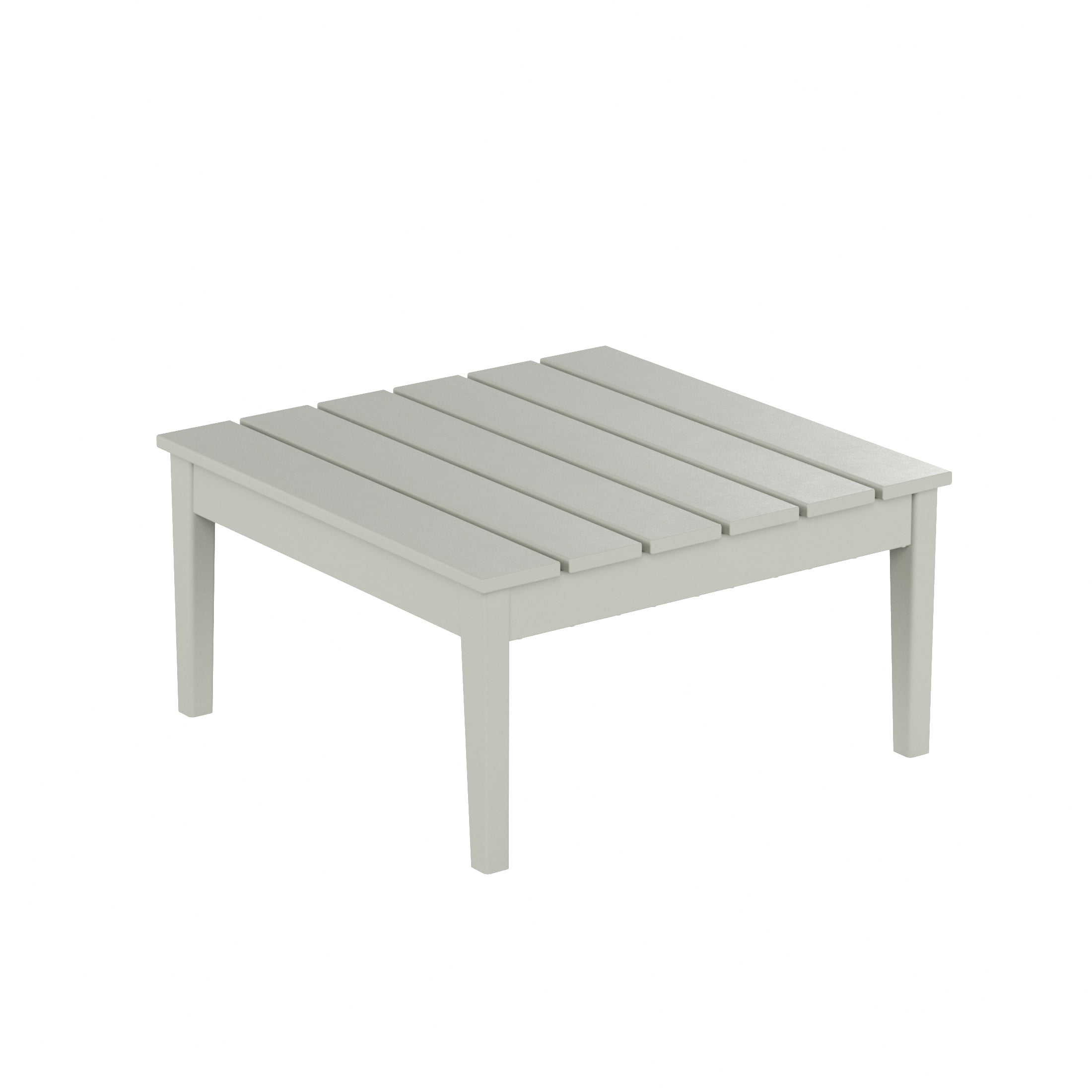 WestinTrends Ashore Outdoor Coffee Table, 32 Inch All Weather Poly Lumber Adirondack Patio Coffee Table Square Low Table, Sand