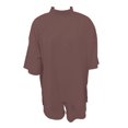 thumbnail image 3 of Women's Shorts Suit Women'S 2 Piece Short Sleeved Top And Elastic Waist Shorts Casual Set,Brown Women's Shorts Suit 2XL, 3 of 8