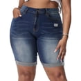 thumbnail image 1 of Pantalones cortos de mezclilla Gocolloa, bermudas elásticas de cintura alta, 22 W, para mujer, 1 of 5