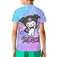 thumbnail image 2 of Sanrio Kuromi Kids T-Shirt 3d Printed Graphic T-Shirts Boys And Girls Short Sleeve Shirts For Youth Kids X-Small, 2 of 6