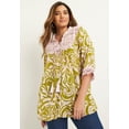 thumbnail image 5 of June & Vie Women's Plus Size Lace-Trim Crinkle Blouse, 5 of 5