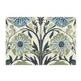 thumbnail image 7 of Yayeee Bath Rug for Bathroom Floor Non Slip Rectangle Fluffy Soft Absorbent Mat, 16"x24", Blue Floral Pattern, 7 of 7