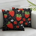 thumbnail image 2 of Nawypu Strawberry Throw Pillow Covers for Couch Sofa Bed, Set of 2 Kawaii Strawber Decorative Pillows Cushion Covers, Cute Summer Fruit Pillow Inserts Not Included,  12x12in, 2 of 6