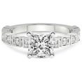 thumbnail image 3 of 5 Carat IGI Certified Princess Shape Lab Grown Diamond Engagement Ring | 14K White Gold |Cheryl Side Stone Diamond Ring | FG-VS1-VS2 Quality Friendly Diamonds, 3 of 5