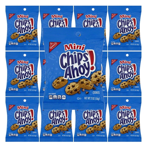 Chips Ahoy Mini Chocolate Chip Cookies, 2oz Pouches, Pack of 12