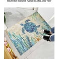 thumbnail image 6 of Shag Bath Rugs Nautical Sea Turtle Blue Gradient Plush Soft Fluffy Doormat Floor Carpet,Non-Slip Living Room Bedroom Kitchen Entryway Door Mats Coastal Coral Retro Letter, 6 of 6