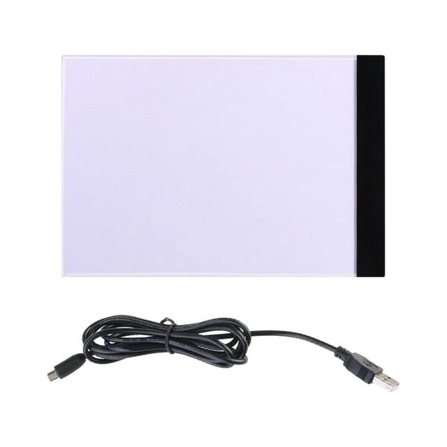MasteelfCA A4 Light Table LED Copy Board Artcraft Tracing Light Pad Box Art Design Stencil Drawing Thin Pad Copy Lightbox with USB Cable (White)