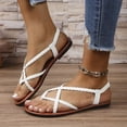 thumbnail image 5 of Samickarr Summer Sandals For Women Indoor And Outdoor Wide Summer Herringbone Fish Mouth Sandals Low Heels Casual Round Toe Flat Bottomed Women's Large Size, 5 of 5