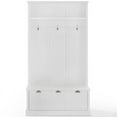 thumbnail image 4 of Crosley Brands CF6024-WH Ellison Hall Tree, Blanc, 4 of 13