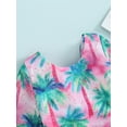 thumbnail image 4 of Bagilaanoe Toddler Baby Girl One-Piece Swimsuit Flower Print Long Sleeve Rashguard Swimwear 6M 12M 18M 24M 3T 4T 5T Kids Ruffle Bathing Suit, 4 of 8