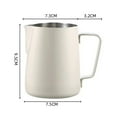 thumbnail image 7 of Ptetnvg Milk Frothing Cup with Clear Scale Ergonomic Handle Stainless Steel Coffee Latte Art Cup for Home Kitchen, 7 of 7