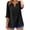 Black, variant on MEICHEN Womens 3/4 Sleeve Tops Cotton Linen Shirts V Neck Lace Casual Loose Fit Blouses Fashion Summer Essentials Tops for Women