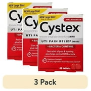 (3 pack) CYSTEX PLUS UTI Tablets Urinary Pain Relief Plus helps w/ Infection 48 ct