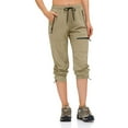 thumbnail image 6 of AWXNJUX Women's Cargo Hiking Pants Outdoor Water UPF 50+ Long Pants With Zipper Up Pocket (Khaki,XL), 6 of 7
