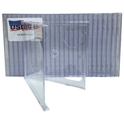 USDISC CD Jewel Cases Standard 10.4mm, Double 2 Disc, Clear, Pack Of 200