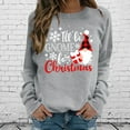 thumbnail image 1 of PVCS Noël Femmes Décontracté Manches Longues O-Cou Imprimé Sweat-Shirt Tops, 1 of 4