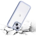 thumbnail image 4 of for iPhone 14 Clear Case with Camera Lens Protector Luxury Plating Phone Case Slim Soft TPU Shockproof Protective Phone Case for iPhone 14 6.1 inch Women Men, Blue, 4 of 13