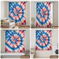 thumbnail image 6 of Blue Red American Flag Sheer Curtains 54 Inches Long, Abstract Art USA Tie-dye Light Filering Curtains, Breathable Simi Curtain Privacy Drapes for Kitchen Bathroom Lightweight Small Window Treatment, 6 of 9