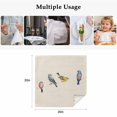 thumbnail image 5 of Cloth Napkins Set of 6 - 20x20 Inches, Watercolor Birds Washable Reusable Table Napkins, Spring Animal Country Beige Soft & Absortbent Dining Napkin for Party Wedding Hotel Restaurant, 5 of 8