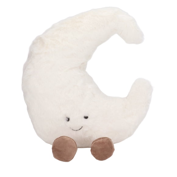 Almohada en forma de luna, bonita y decorativa, suave y rellena, para habitación de bebé, decoración de lectura para niños, regalo