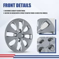 thumbnail image 4 of 4Pcs 14 inch Hubcaps for Hyundai Accent Hatchback/Sedan 2012 2013 2014 2015 2016 2017,Fit for Steel Wheel,Snap-on with Retention Rings,Lacquer, 4 of 7