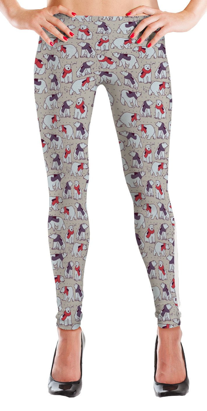 MyLeggings Printed Leggings Winter Polar Bear XL