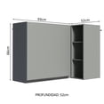 thumbnail image 2 of Alacena Gabinete Superior De Esquina Cocina Madesa Nice GG 1, 2 of 8
