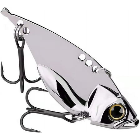 CJUAN 2 Metal Blade Fishing Lure for Bass and Trout with 5 Count