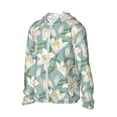 thumbnail image 2 of Balery Lilies Flowers Men's Women's UPF 50+ Sun Protection Lightweight Hoodie Performance Long Sleeve Shirt for Fishing Running-Large, 2 of 9