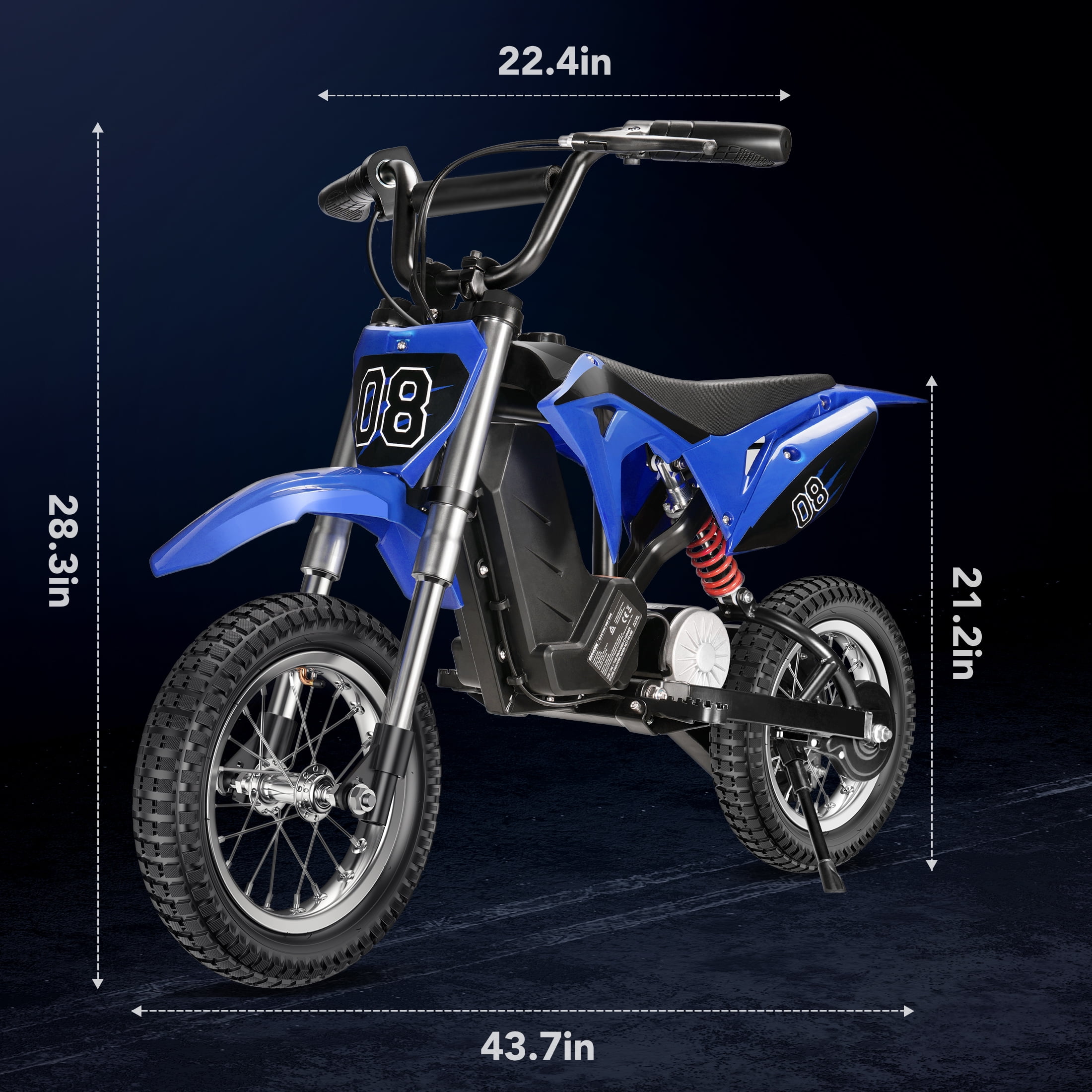 36V Kids Electric Dirt Bike,Fast Speed Electric Motorcycle Up to 16 MPH & 10 Miles Long-Range, 3-Speed Modes, Twist Grip Throttle, Dual Suspension & Brakes for Kids Ride on Toys