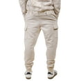 thumbnail image 3 of Brooklyn Cloth Men's Core Fleece Cargo Sweatpants, Lightweight, Drawstring Waist, Sand, Large, 3 of 4