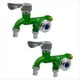 thumbnail image 1 of 2 Piezas Divisor de Grifo de 2 Vías Divisor de Manguera de Jardín Divisor de de Agua, Grifo de Agua de Grifos Dobles para Exteriores, Verde, 1 of 6