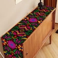 thumbnail image 4 of Traditional Floral Fiesta Mexican Texture Path Table Runner, Rectangular Linen Tablecloth for Dia De Los Muertos, Kitchen Coffee Table Art Dining Room, 12.6 x 70.8 inches(32*180cm), 4 of 10
