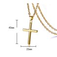 thumbnail image 3 of Collar de cruz de Acero inoxidable CHAO con colgante de oración, 3 of 5