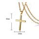 thumbnail image 3 of (F)Collar de cruz de acero inoxidable para hombres y mujeres, collar de cadena con colgante de oración del Señor, 3 of 5