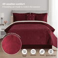 thumbnail image 5 of Mainstays 11-Piece Bed in a Bag Comforter Set with Sheets, Red Velvet, King, 5 of 14