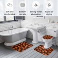 thumbnail image 6 of Basketball Sport Bathroom Rugs Set Brown Ball Gaming Sport Geometric Abstract Art Non Slip Absorbent Soft Bath Mats 3 Piece Set with Bathroom Rug, U-Shaped Floor Mat, Toilet Seat Cover Large Size, 6 of 9